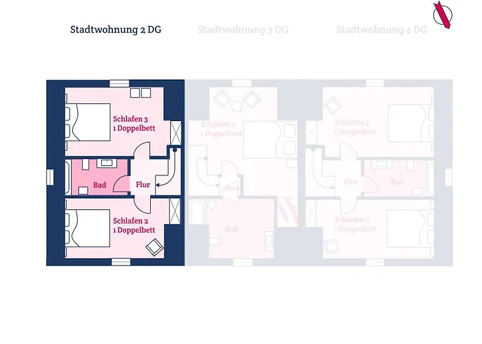 Lägenhet Stadtwohnung 2